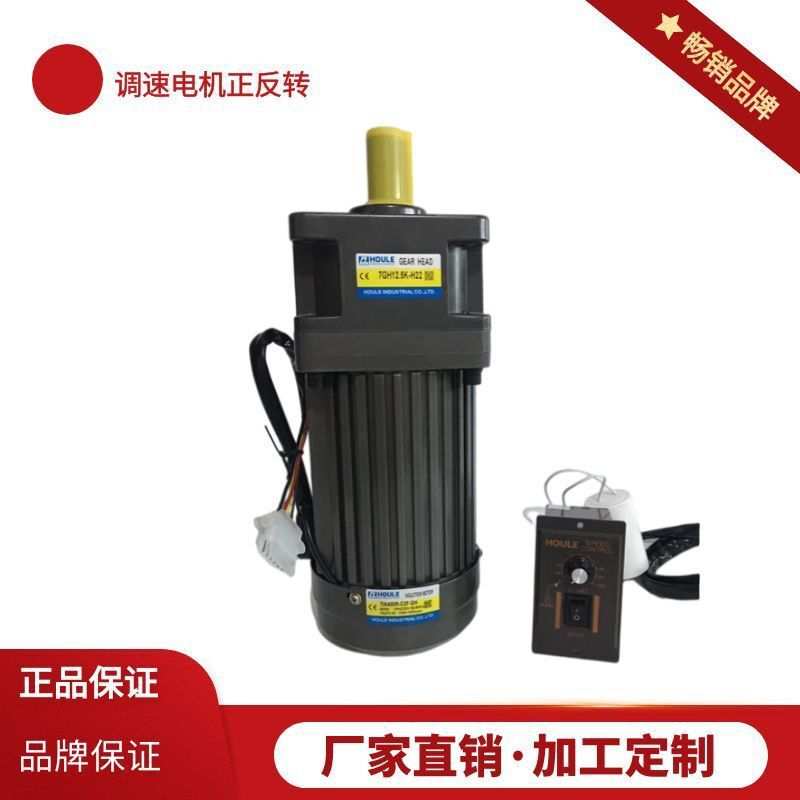 HOULE豪力电机调速电机220V 电动机齿轮减速电机120W调速马达