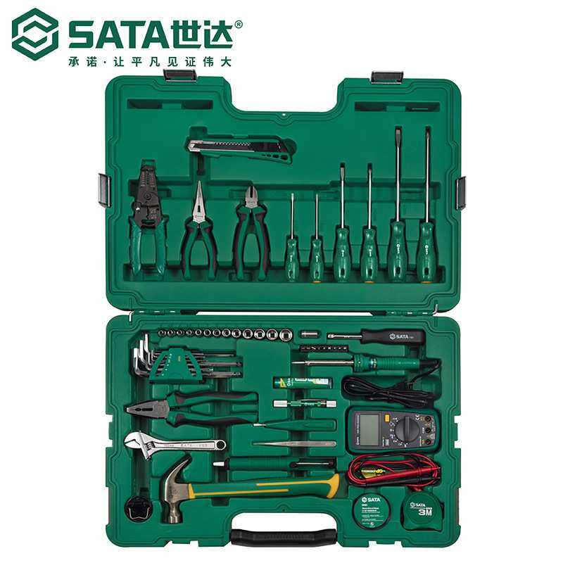 Sata/世达五金工具61件电讯维修组套09536套装万用表测电