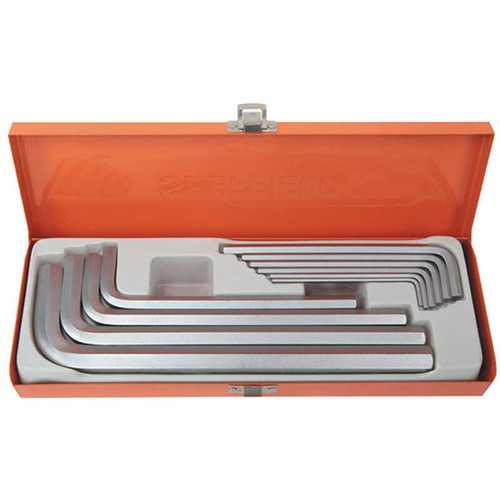 钢盾S050024 12件套公制加长球头内六角扳手（铁盒）L型六角扳手