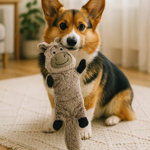 兔子牛驴子动物宠物狗训练玩具猫咪磨牙耐咬发声毛绒玩具用品