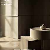 意式 极简素色微水泥瓷砖通体米色哑光卫生间地砖凹凸质感厕所墙砖