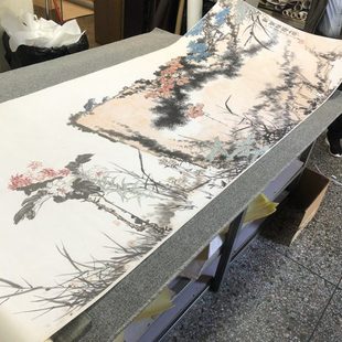 潘天寿 记写雁荡山花国画水墨画写意画微喷复制画宣纸画芯装饰画