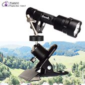 手电夜钓支架横竖旋转拍照 钓鱼手电通用固定支架夹 多机位手机夹