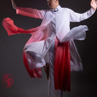 古典舞演出服中国风汉唐舞蹈服水墨色再别康桥书生男款舞蹈表演服