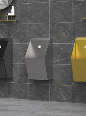 不锈钢小便斗挂墙式KTV会所用自动感应尿槽小便器酒吧商场定制