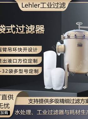 工业式22袋过滤器304摇臂快开工业循环水处理过滤设备生产厂家