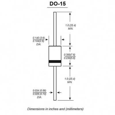 热销 直插TVS瞬变抑制二极管 P6KE51A DO-15 向