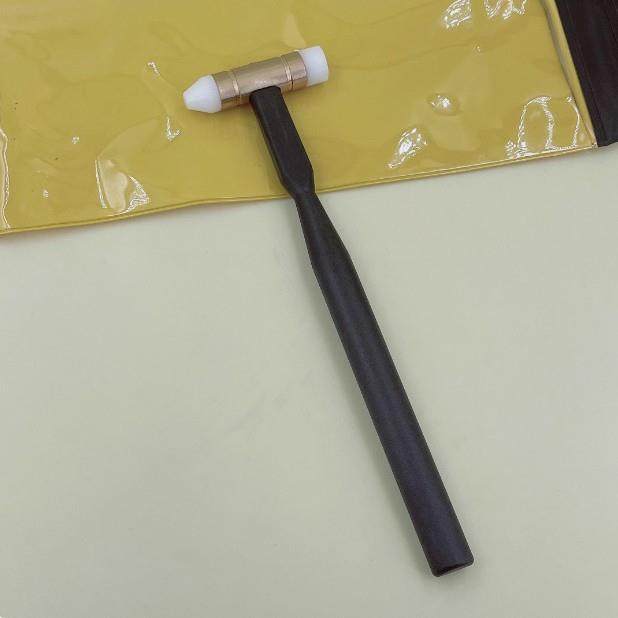 修表工具小胶锤子两用锤子双头胶柄小铜锤榔头塑胶头锤子