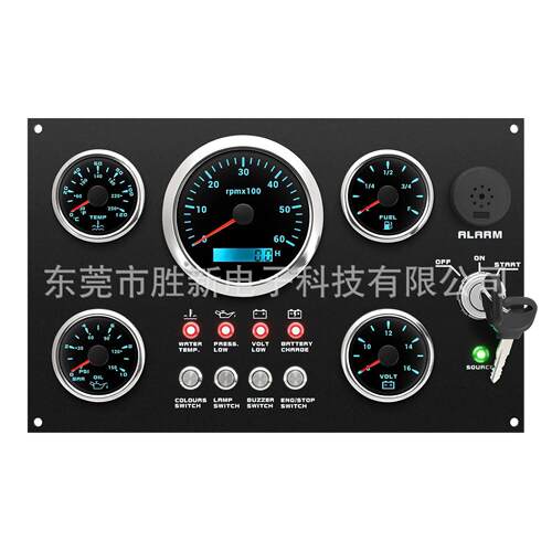 发电机发动机控制面板6000RPM转速油压油温水温电压油位