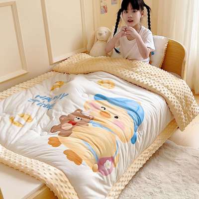 加厚儿童豆豆被新生婴儿小被子秋冬季宝宝冬被幼儿园专用午睡被芯