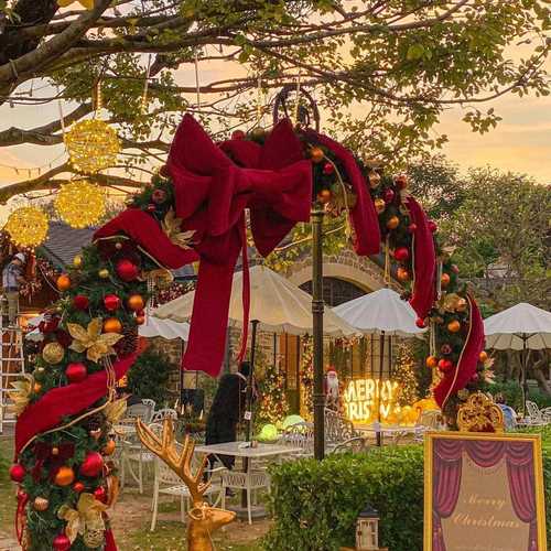 2024圣诞节装饰藤条拱门花环路引场景布置2.7米商场酒店橱窗摆件