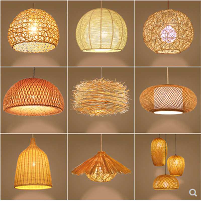 黎川县创意藤艺东南亚风格民宿吊灯个性创意饭店茶楼中式竹编吊灯