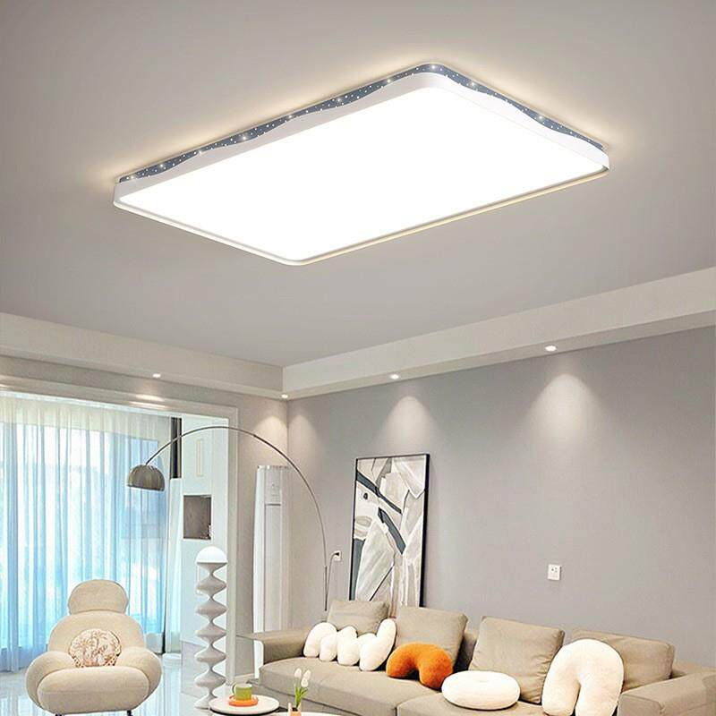 2023新款led吸顶灯现代简约房间卧室灯长方形大气家用铁艺客厅灯