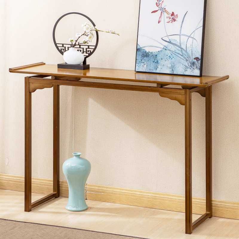新中式玄关桌子实木边桌靠墙玄关柜长条案台供桌条案端景台置物架