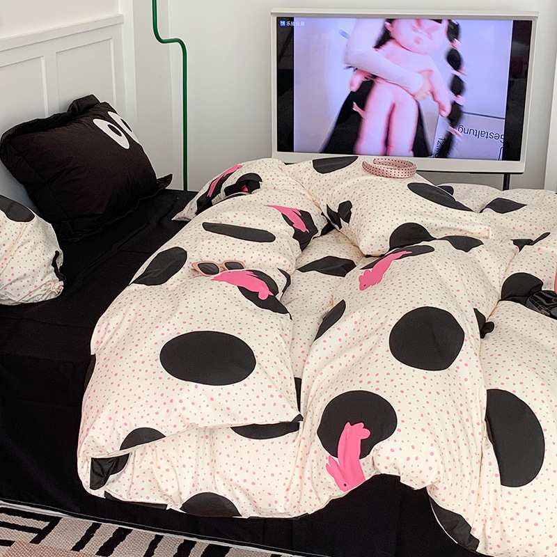 四件套全棉纯棉床上用品床单被套床笠被罩2学生3宿舍单人床三件套