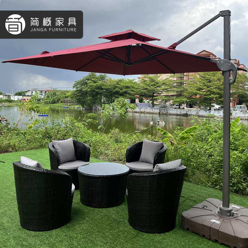 户外休闲家具庭院民宿酒店阳台露台藤椅咖啡厅奶茶店防水防晒桌椅