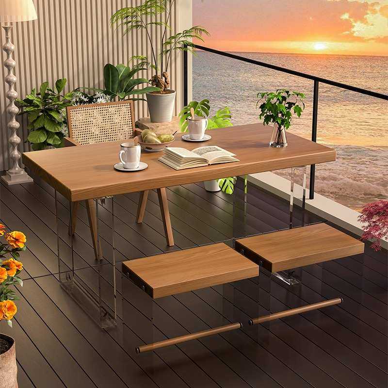 悬浮实木阳台小桌椅白蜡木小茶台亚克力茶桌椅现代简约小户型茶几,模玩/动漫/周边/娃圈三坑/桌游,模型制作工具/辅料耗材,淘宝优惠券,粉丝福利购,淘宝优惠卷