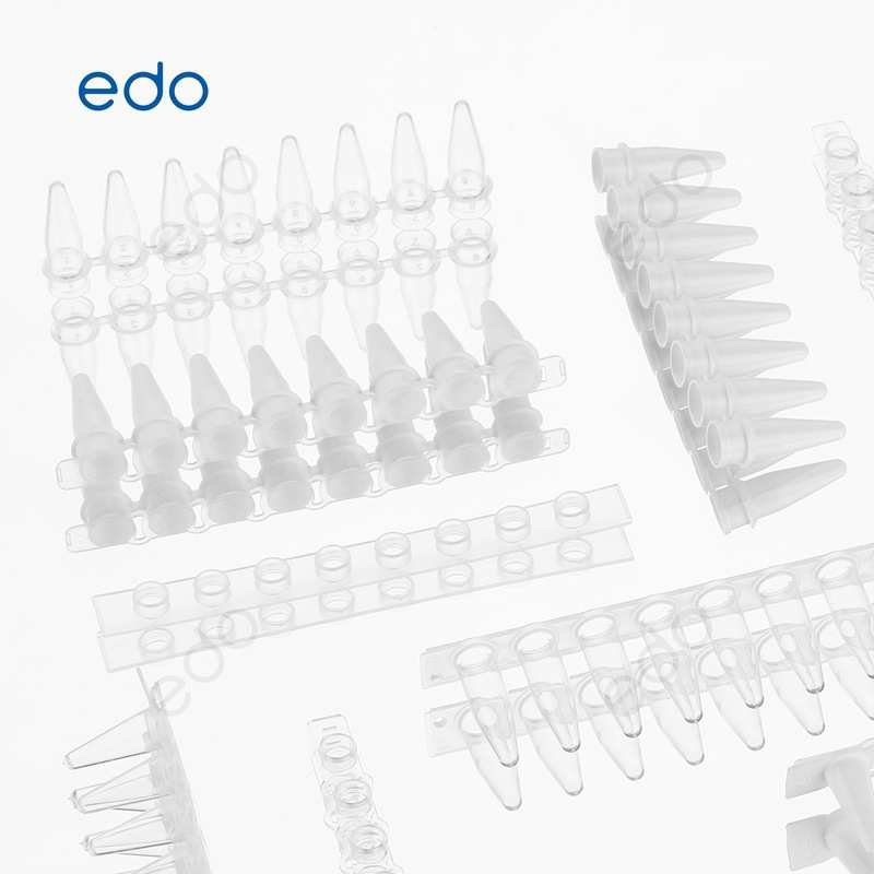 EDO一斗1352003实验室耗材白色塑料0.2mLPCR八联排管盖孔型平盖