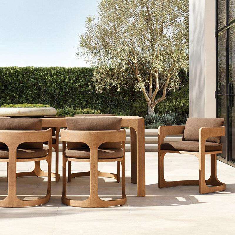 露天沙发休闲庭院花园茶几室外柚木户外豪华组合别墅沙发跨境