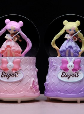 大号自动喷雪花,水晶p球可爱卡通摆件装饰品新款送闺蜜生日礼物