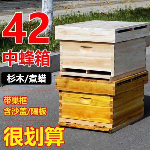 42中蜂箱全套标准诱蜂箱小型七框标准养蜂箱十框养双王煮蜡峰桶
