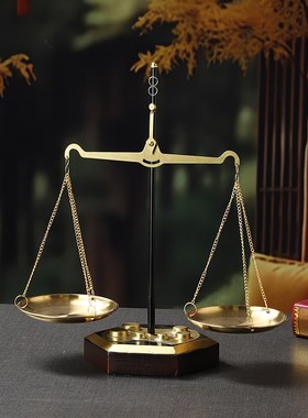 欧式经典复古天平摆件室内家居房间D摆设客厅玄关法院办公室装饰