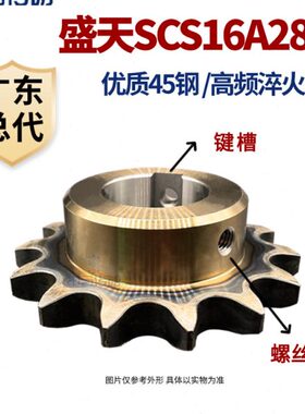 盛天链轮SCS链轮加工成品 SCS1寸16A28齿 高精度耐磨损 申马传动