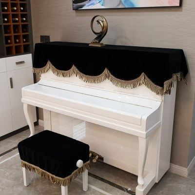 金丝绒钢琴半披 丝绒钢琴罩 钢琴盖布 简约钢琴半罩防尘罩两件套,居家布艺,钢琴罩,淘宝优惠券,粉丝福利购,淘宝优惠卷