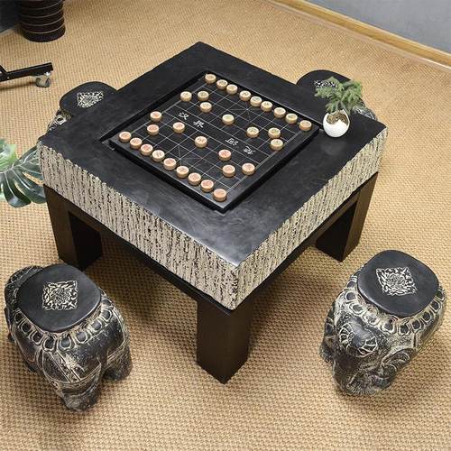 庭院花园室外户外彷古中国象棋盘桌椅石凳石桌围棋桌茶台家用茶几