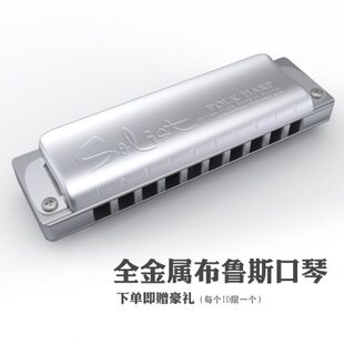 孔声口琴新款全金属琴格10十孔布鲁斯专业演奏级C调S-20乐器