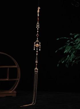 马面裙配饰禁步 莲华竹r节国风腰间配饰 腰佩装饰挂饰流苏吊坠腰