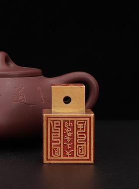 具古玩古董铜朱兰六面印章道风用品文房砂装饰品摆件水造型铜制