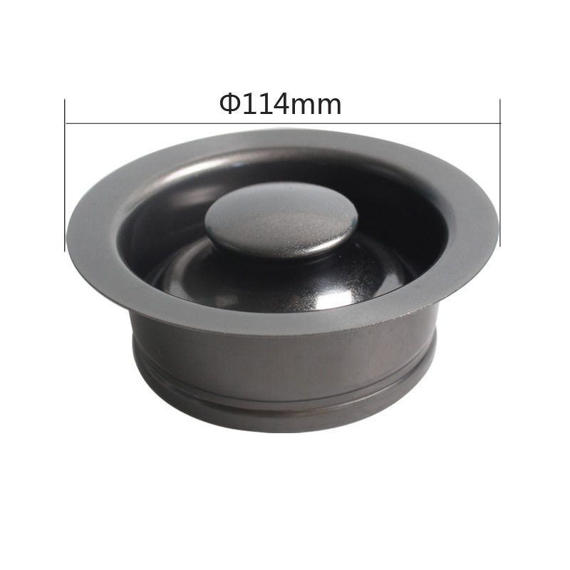 天力厨房垃圾处理器黑色下水器114mm水槽法兰塞子套件XK320C022