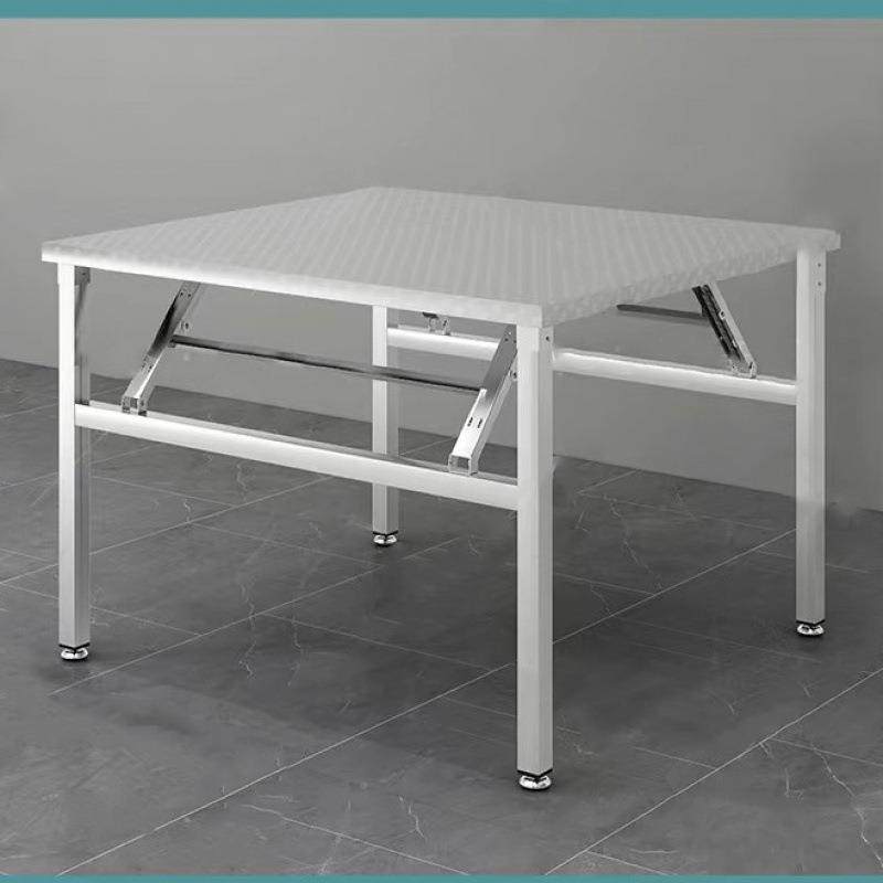 见详情加厚不钢叠折锈桌小方桌外户摆摊商用夜市简易餐桌便携式烧