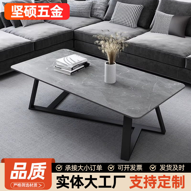 意式大理石纹茶几休闲风家居小户型桌子客厅边几极简风角几轻奢