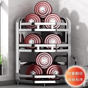 不锈钢SW2029房置多功能厨物架调味罐调料壁品台面挂三角架收纳架