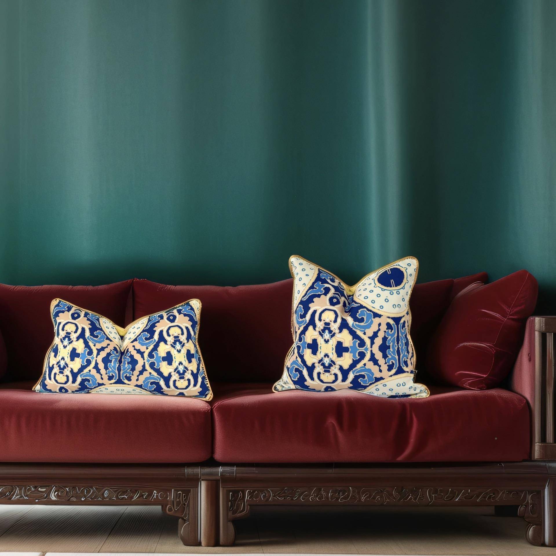 家居西域国新式床国潮PSZ头抱枕套靠垫中套腰枕靠枕靠背风垫