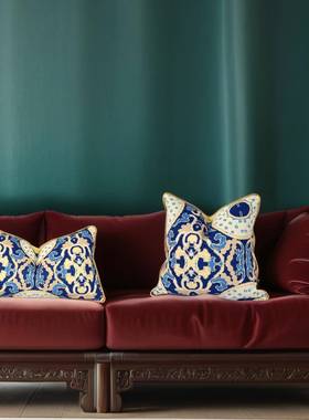 家居西域国新式床国潮PSZ头抱枕套靠垫中套腰枕靠枕靠背风垫