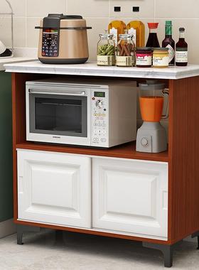 大理石橱sy餐边柜置物架料理台柜多功能餐切菜桌厨房收纳边碗柜灶