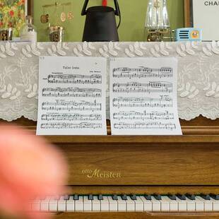 浅枝素意钢琴罩跨境白色蕾丝半罩法式防尘保护全罩电子琴凳罩布艺