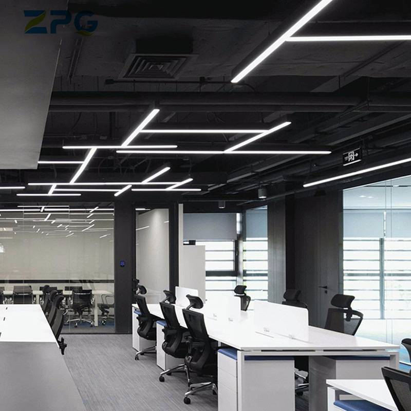 铝材条形灯led长条灯方通吸顶商场通道餐厅办公室吊线灯超薄