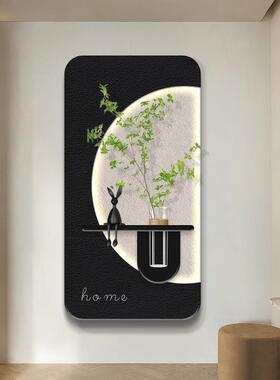 户门玄关走装饰画客厅廊过道挂ARN体画立水培入绿植壁画壁灯简约
