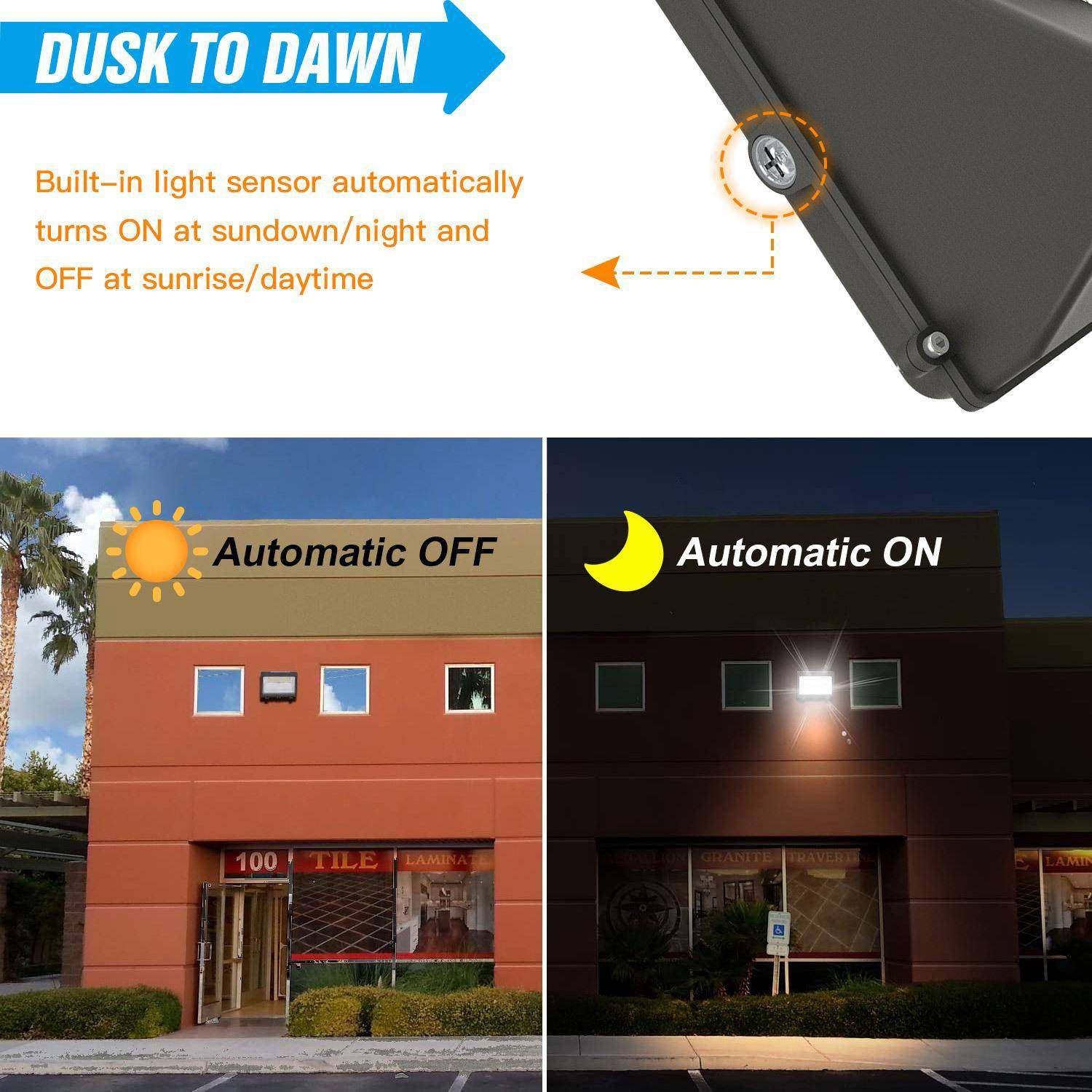 ED可NG-WP调8色温瓦数壁灯60LW0W120W户外防水庭院照灯明走廊UL认