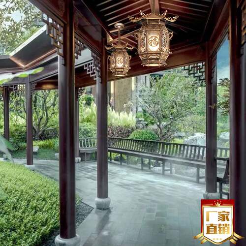 门头廊道过道阳台大门入户凉亭庭院花园别墅灯笼中式防水防风吊灯
