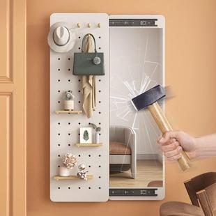 全可关闭藏推隐拉镜子折叠挂墙身穿衣可遮挡隐形壁挂式 关试OMG衣