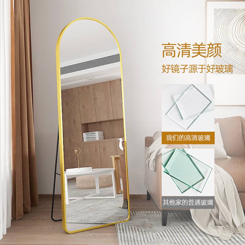 全身落地穿衣镜子家用客厅立体女生卧室宿舍服装店壁挂式大试衣镜