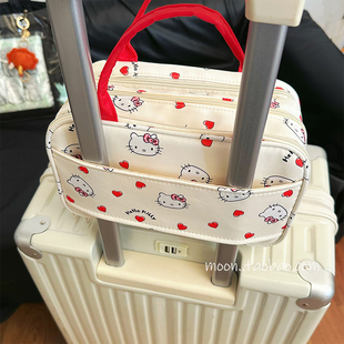 哈喽Kitty三层便捷化妆包女可爱旅行收纳包分区手提洗漱包大容量