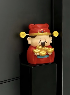 财神摆件新年装饰2026马年智能门锁装饰春节过年家居氛围感装饰