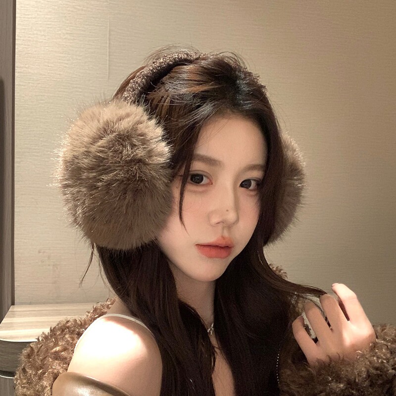 德国可爱毛绒可折叠保暖耳罩女款
