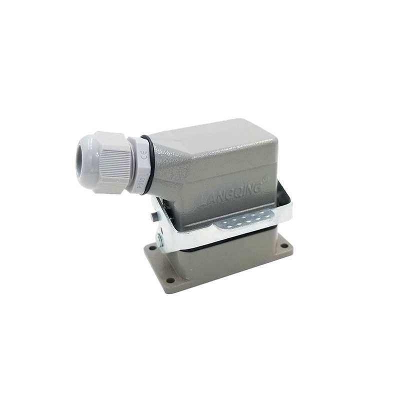 LANGQING重载连接器 HDC-HE-006-1-6芯矩形热流道插头供应航空插